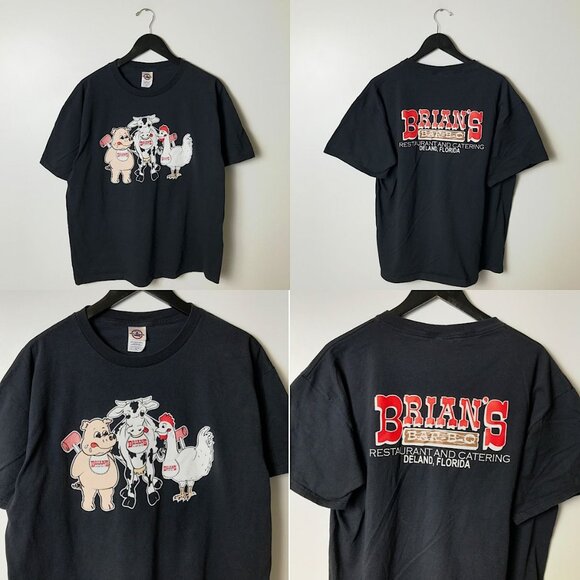Vintage Y2K Brian's Bar Deland Florida T Shirt Black XL Extra Large Graphic Tee - Picture 14 of 14